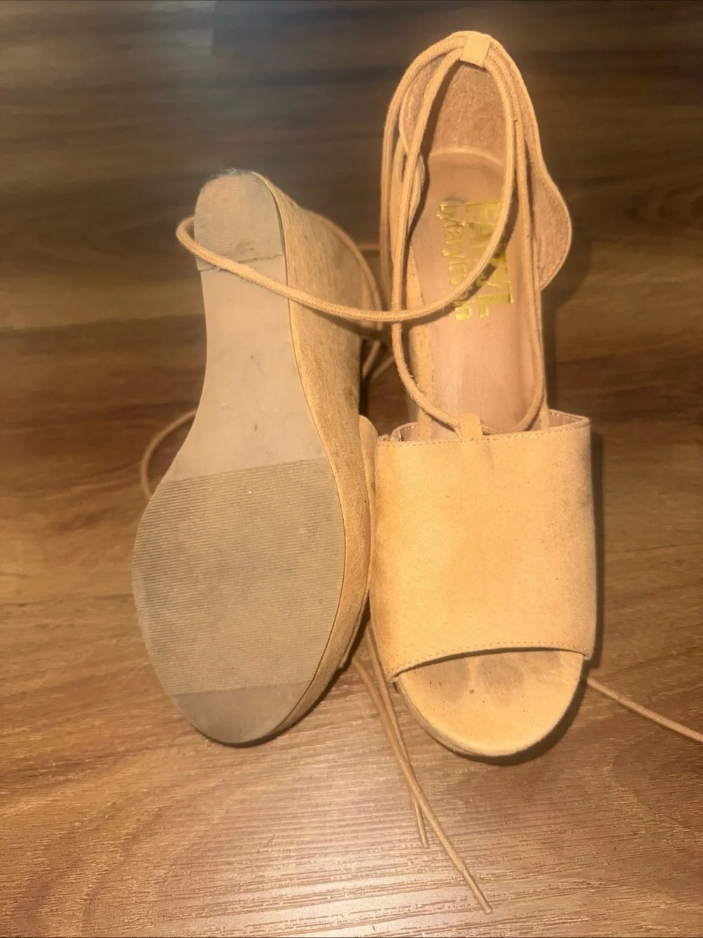 🌻Antrhopologie FARYL Robin Judy Tan Boho Platform Wedge Platform Sandal Size 7
